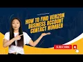 how to find verizon business account contact number