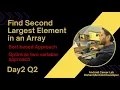 Second Largest Element Problem Most Asked DSA Interview Question