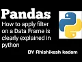 Tutorial 26 How to apply filter on data frame using pandas library in python jupyter notebook
