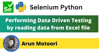 Performing Data Driven Testing by reading data from Excel file Selenium Python