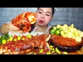 Sambal cumi jumbo pedas, sambal terasi pete ,jengkol muda,terong muda Mukbang