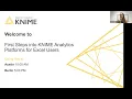 First Steps into KNIME Analytics Platforms for Excel Users