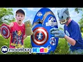 Download Lagu GIANT SURPRISE EGG: The Avengers vs Giant Dinosaurs! @TRexRanch | Jurassic TV
