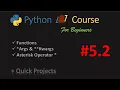 Python Course for Beginners 5 2 - Packing and Unpacking Lists by Asterisk Operator