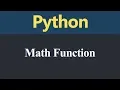 Math Functions in Python Hindi