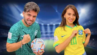 تحدي كأس العالم مع خطيبتي        دندنها