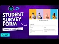 Student Survey Form in HTML React and TailwindCSS Survey form