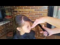 Corte de flequillo y desfilado en la parte delantera