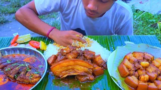 FISH with 5KG Gahori Best Cooking Items | MUKBANG Too Good Yummy Pork Belly & Fish Curry 🤤 Desi Vlog