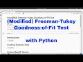 Python - Modified Freeman Tukey Goodness-of-Fit Test
