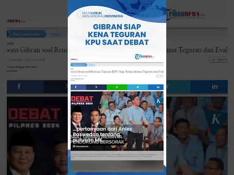 Download MP3 Jawaban Gibran Soal Kena Tegur KPU Imbas Aksi Sorak Sorai Ajak Pendukung saat Debat Pilpes 2024