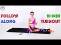 Lagu 10 minuten durende turnout-workout met ballerina Maria Khoreva