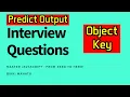 Predict the output of the code Object key JavaScript Interview Questions Zero to Hero