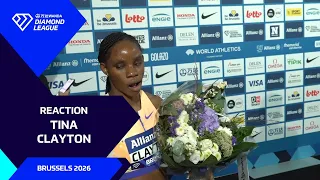 "I came out here to do it in honor of my coach" - Tina Clayton on her Diamond League 100m title