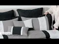 Chic Home 8 Piece Embroidery Comforter Set Queen Livingston Black