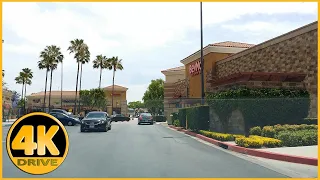Driving Tour of Chino Spectrum Towne Center Shopping mall 4K