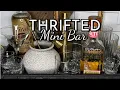 THRIFTED Mini Bar HOW TO STYLE Your Bar Cart 5 Inexpensive Tips