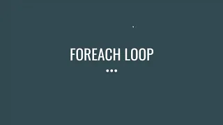 ForEach loop in JavaScript