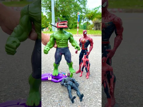 Shark head Hulk saved the spider father#spiderman #marvel