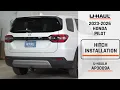 2023-2026 Honda Pilot U-Haul Trailer Hitch Installation AP3009A