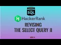 Revising the Select Query 2 HackerRank SQL Solutions