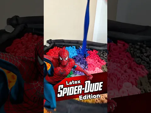 NOT Spider-Man… but he still saves the day 🕷️🎈 #spiderman  #marvel #cosplay #balloon #diy