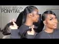 Side Part Swoop Ponytail Hairstyles For Natural Hair