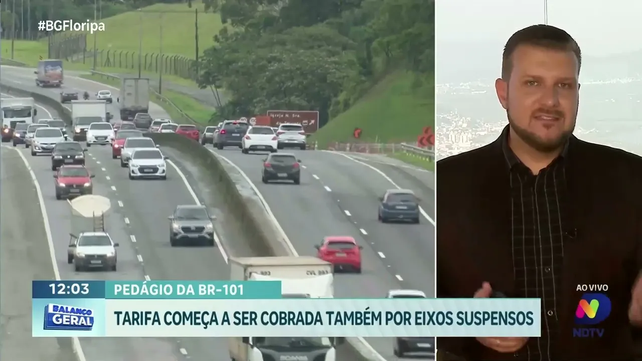 Tarifas para eixos suspensos do pedágio da BR-101 entram em vigor