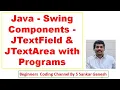 Java Swing Components JTextField JTextArea-Methods Constructors Programs OOP Tamil 60