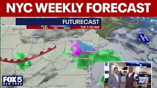 NYC weather forecast Several chances for rain this week