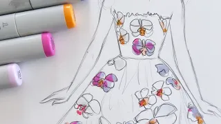 LIVE illustration, Stained Glass Gown