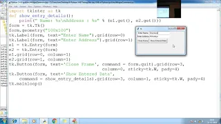 225 Python gui with Tkinter Course Create gui Graphic User Interfaces in Python with source code gui