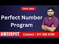 Perfect Number Program By Srinivas Ameerpet Technologies