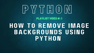 Python tutorial How to Remove Image Background in Python with Pillow