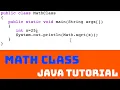 How To Use The Math Class In Java Java Tutorial 5