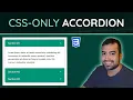 How to create a CSS-Only Accordion Mobile Friendly - HTML CSS Tutorial