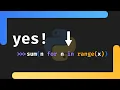 I love Generator Expressions in Python