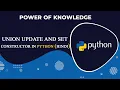Union Update And Set Constructor In Python Hindi