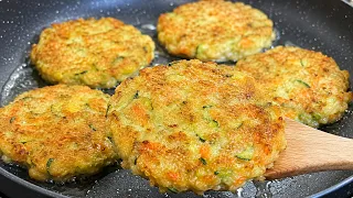 Potato Zucchini Fritters with Carrots (No Eggs) | Crispy Vegetable Fritters