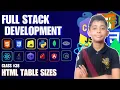 Html Table Sizes Full Stack Web Development Full Course From Scratch Class
