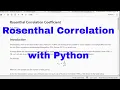 Python - Rosenthal Correlation Coefficient