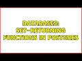 Databases set-returning functions in postgres