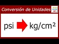 Convertir presion de psi a