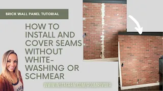 DIY Faux Brick Panel Wall Installation Accent Wall