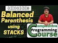 Balanced Brackets Matching Easiest Code using Stack CP Course EP 31