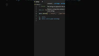 Javascript String concat method