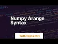 numpy arange syntax
