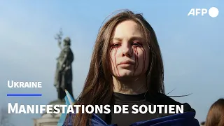 Trois ans de l'invasion russe: mobilisations en soutien à l'Ukraine | AFP