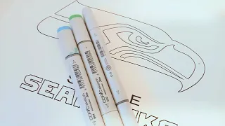 Seahawks Design Coloring NFL Team Logo How-To Creative Break