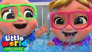 Aprendendo a nadar 🏊‍♂️ O Mundo de Nina e Nico | Little World Português